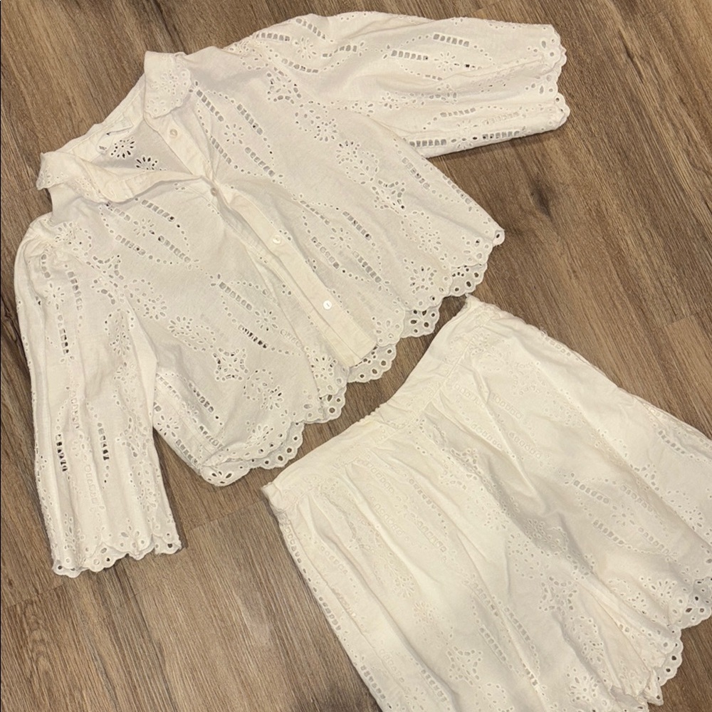 Mango White Lace Detail Ensemble